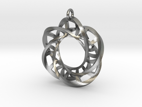 5,4 Torus Knot Ladder Pendant in Natural Silver