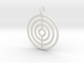 Circles on the water necklace in White Natural Versatile Plastic