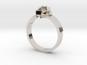 Ring Cubes in Rhodium Plated Brass: 9 / 59