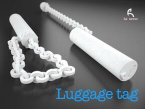 TUBE-Luggage tag in White Natural Versatile Plastic