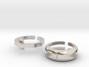 Round two-part fidget ring in Platinum: 3 / 44