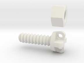 Fasten the bolt 6x19 and nut.  in White Natural Versatile Plastic