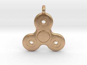 Fidget Spinner Pendant/Keychain in Natural Bronze