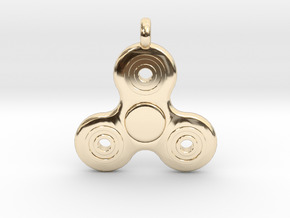 Fidget Spinner Pendant/Keychain in 14K Yellow Gold