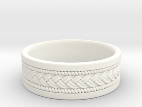 Braided Knot Ring in White Processed Versatile Plastic: 4.5 / 47.75
