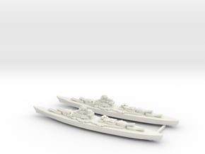 Set of 2 Bismarcks 1/3000 in White Natural Versatile Plastic