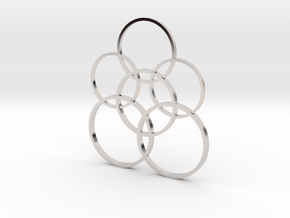 Stylish circulars pendant  in Platinum: 1:10