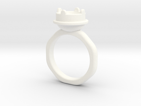 Ring Halkida - Round in White Processed Versatile Plastic: 5.5 / 50.25