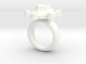 Ring Polaris in White Processed Versatile Plastic: 5.5 / 50.25