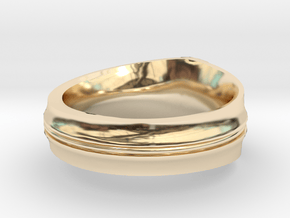 MAPS Signet Ring in 14k Gold Plated Brass: 11 / 64