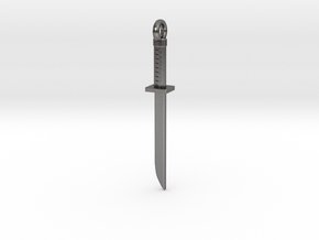Ninjato (Ninja Sword) Pendant/Keychain in Polished Nickel Steel