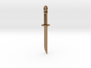 Ninjato (Ninja Sword) Pendant/Keychain in Natural Brass