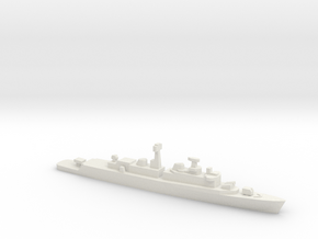 County Class Destroyer w/ exocet, 1/1800 in White Natural Versatile Plastic