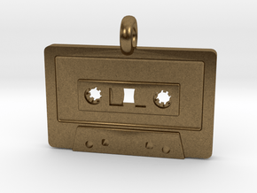 Cassette Tape Pendant in Natural Bronze