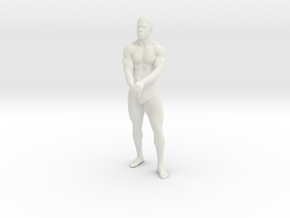 Strong male body 001 scale in 10cm in White Natural Versatile Plastic: Medium
