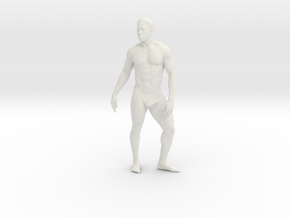 Strong male body 005 scale in 10cm in White Natural Versatile Plastic: Medium