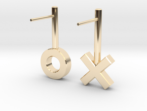 XO Earrings in 14k Gold Plated Brass