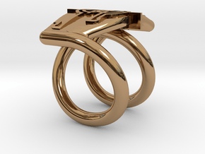Bague symbole in Polished Brass