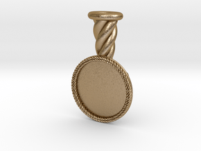 Plume Holder Lancelot in Polished Gold Steel