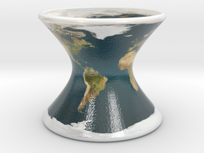 Earth on a Hyperboloid in Glossy Full Color Sandstone