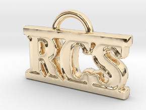 RCS Keychain in 14k Gold Plated Brass