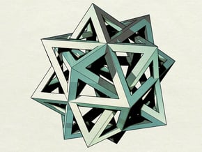 3 oktaeder stern in White Processed Versatile Plastic