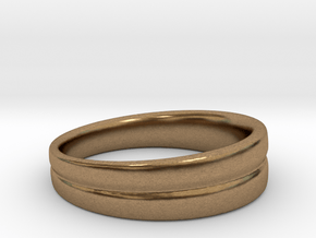 Ring Equatorial Indent in Natural Brass