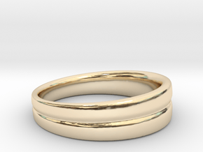 Ring Equatorial Indent in 14K Yellow Gold