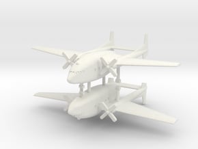 1/350 Fairchild C-119 Boxcar (x2) in White Natural Versatile Plastic