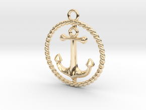 Anchor in 14K Yellow Gold: Small