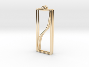 Tangent Function Earrings in 14k Gold Plated Brass