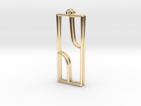 Cosecant Function Earrings in 14k Gold Plated Brass