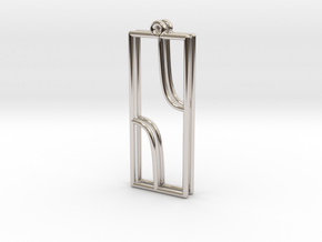 Cosecant Function Earrings in Rhodium Plated Brass