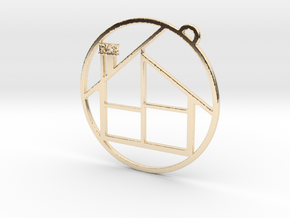 RCS House in 14k Gold Plated Brass