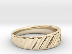 Ring Rotation Gradient Scallops in 14K Yellow Gold