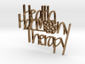 Health Harmony Therapy Logo in Natural Brass