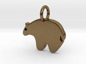 Bear Charm in Natural Bronze