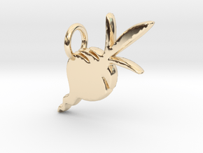 Beet Charm in 14k Gold Plated Brass