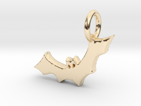 Bat Charm in 14k Gold Plated Brass