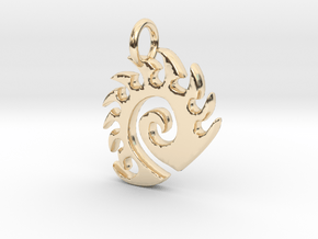 Zerg Charm in 14k Gold Plated Brass