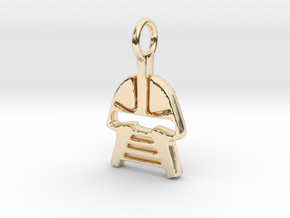 Cylon Charm in 14k Gold Plated Brass