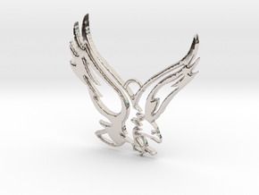 Eagle in Rhodium Plated Brass