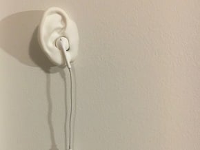 Wall Ear - Right in White Natural Versatile Plastic