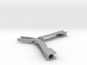 Folding pocket pliers + bottle opener + bit holder in Aluminum