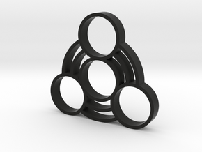 Fidget Spinner 1 in Black Natural Versatile Plastic