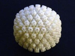 Herpes Simplex Virus capsid 400k x magnification in White Natural Versatile Plastic