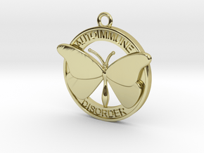 Autoimmune Butterfly Pendant 3cm in 18k Gold