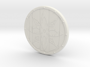 "BotW" Wooden Shield in White Natural Versatile Plastic: 1:12