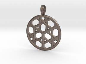 CELTIC CUBE in Polished Bronzed Silver Steel