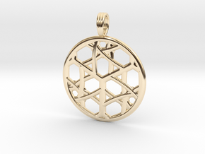 CELTIC CUBE in 14k Gold Plated Brass